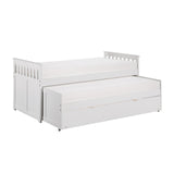 Galen White Twin/Twin Bed with Twin Trundle by Homelegance at Eve Furniture
