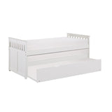 Galen White Twin/Twin Bed with Twin Trundle by Homelegance at Eve Furniture