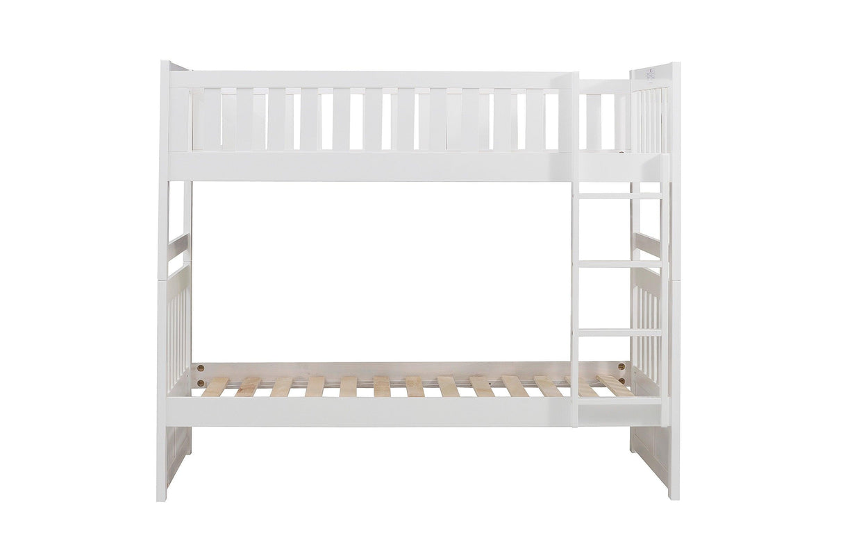 Galen White Twin/Twin Bunk Bed by Homelegance at Eve Furniture