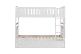 Galen White Twin/Twin Bunk Bed with Twin Trundle by Homelegance at Eve Furniture