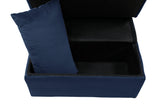 Garrell Blue Velvet Lift Top Storage Bench with Pull-out Bed by Homelegance at Eve Furniture
