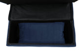 Garrell Blue Velvet Lift Top Storage Bench with Pull-out Bed by Homelegance at Eve Furniture