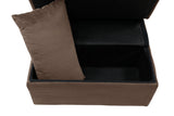 Garrell Brown Velvet Lift Top Storage Bench with Pull-out Bed by Homelegance at Eve Furniture