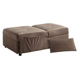 Garrell Brown Velvet Lift Top Storage Bench with Pull-out Bed by Homelegance at Eve Furniture