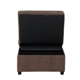 Garrell Brown Velvet Lift Top Storage Bench with Pull-out Bed by Homelegance at Eve Furniture