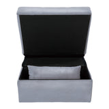 Garrell Gray Velvet Lift Top Storage Bench with Pull-out Bed by Homelegance at Eve Furniture