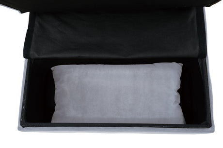 Garrell Gray Velvet Lift Top Storage Bench with Pull-out Bed by Homelegance at Eve Furniture