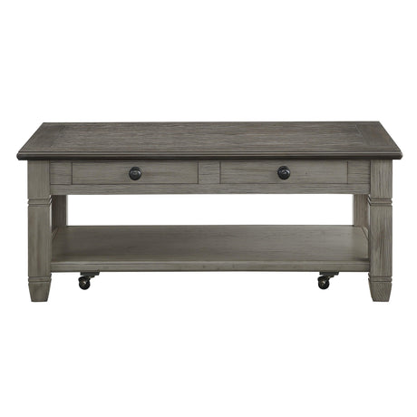 Granby Antique Gray Cocktail Table by Homelegance at Eve Furniture