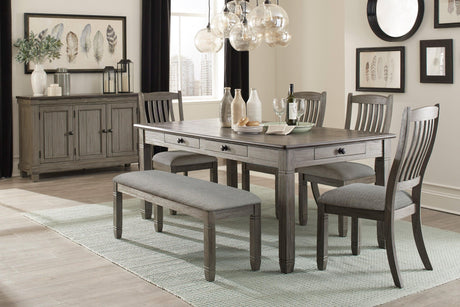 Granby Antique Gray Dining Table by Homelegance at Eve Furniture