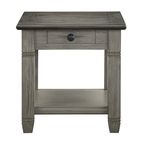 Granby Antique Gray End Table by Homelegance at Eve Furniture