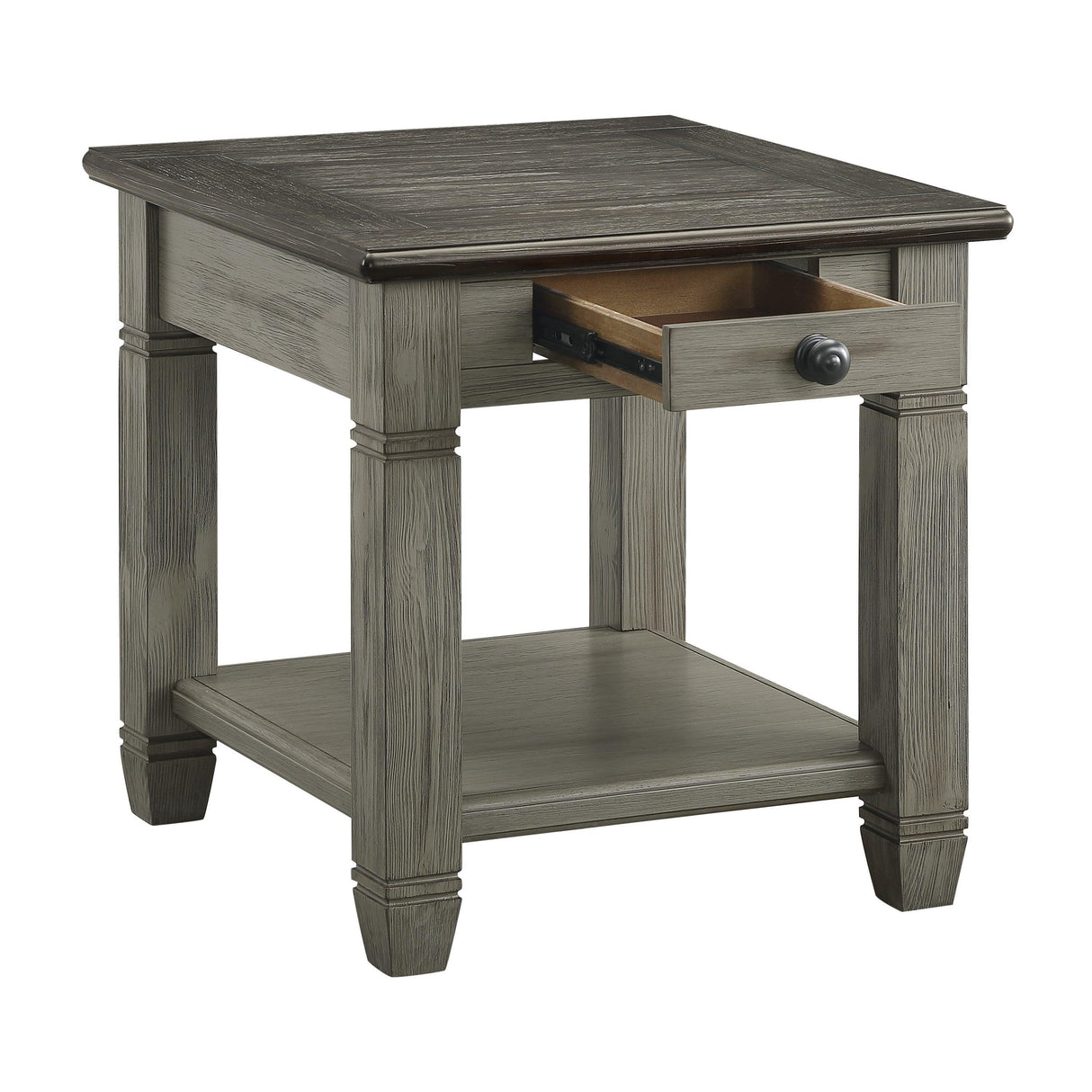 Granby Antique Gray End Table by Homelegance at Eve Furniture