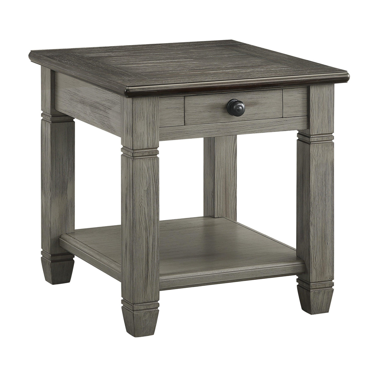 Granby Antique Gray End Table by Homelegance at Eve Furniture