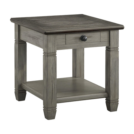 Granby Antique Gray End Table by Homelegance at Eve Furniture