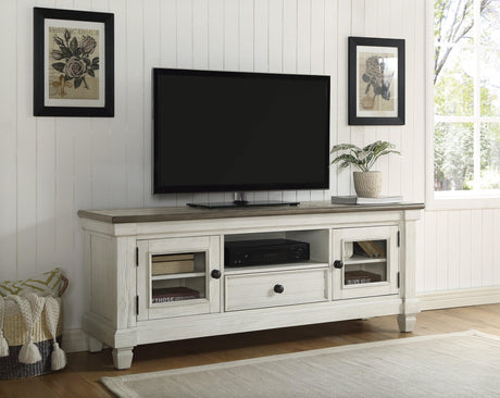 Granby Antique White 64" TV Stand by Homelegance at Eve Furniture