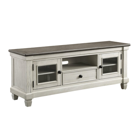Granby Antique White 64" TV Stand by Homelegance at Eve Furniture