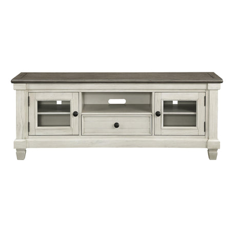 Granby Antique White 64" TV Stand by Homelegance at Eve Furniture
