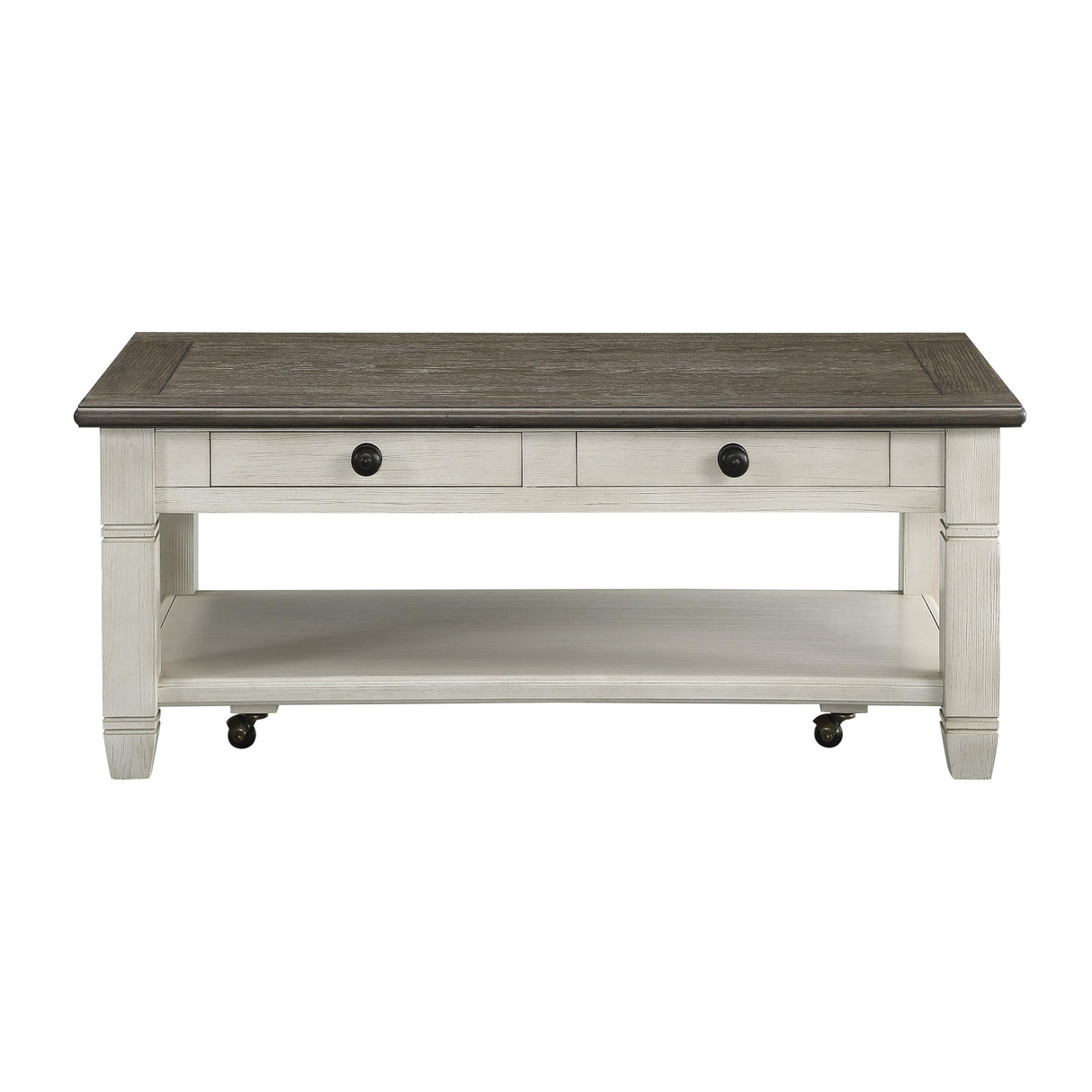 Granby Antique White Cocktail Table by Homelegance at Eve Furniture
