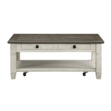 Granby Antique White Cocktail Table by Homelegance at Eve Furniture