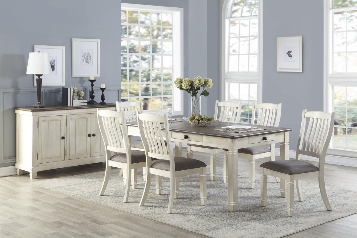 Granby Antique White Dining Set by Homelegance at Eve Furniture