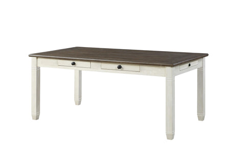 Granby Antique White Dining Table by Homelegance at Eve Furniture