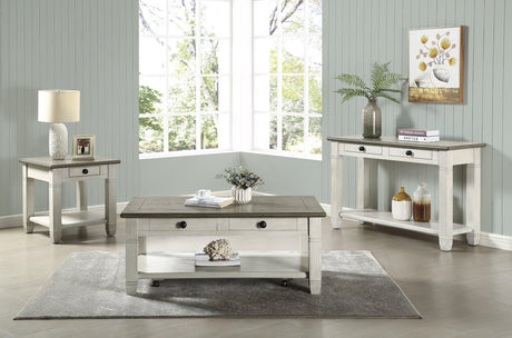 Granby Antique White End Table by Homelegance at Eve Furniture