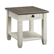 Granby Antique White End Table by Homelegance at Eve Furniture