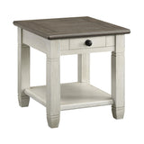 Granby Antique White End Table by Homelegance at Eve Furniture