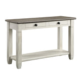 Granby Antique White Sofa Table by Homelegance at Eve Furniture