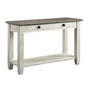 Granby Antique White Sofa Table by Homelegance at Eve Furniture