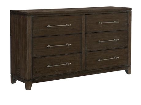 Griggs Dark Brown Dresser by Homelegance at Eve Furniture