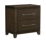 Griggs Dark Brown Nightstand by Homelegance at Eve Furniture