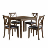 Hazel Charcoal Brown 5-Piece Dining Set by Homelegance at Eve Furniture