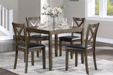 Hazel Charcoal Brown 5-Piece Dining Set by Homelegance at Eve Furniture