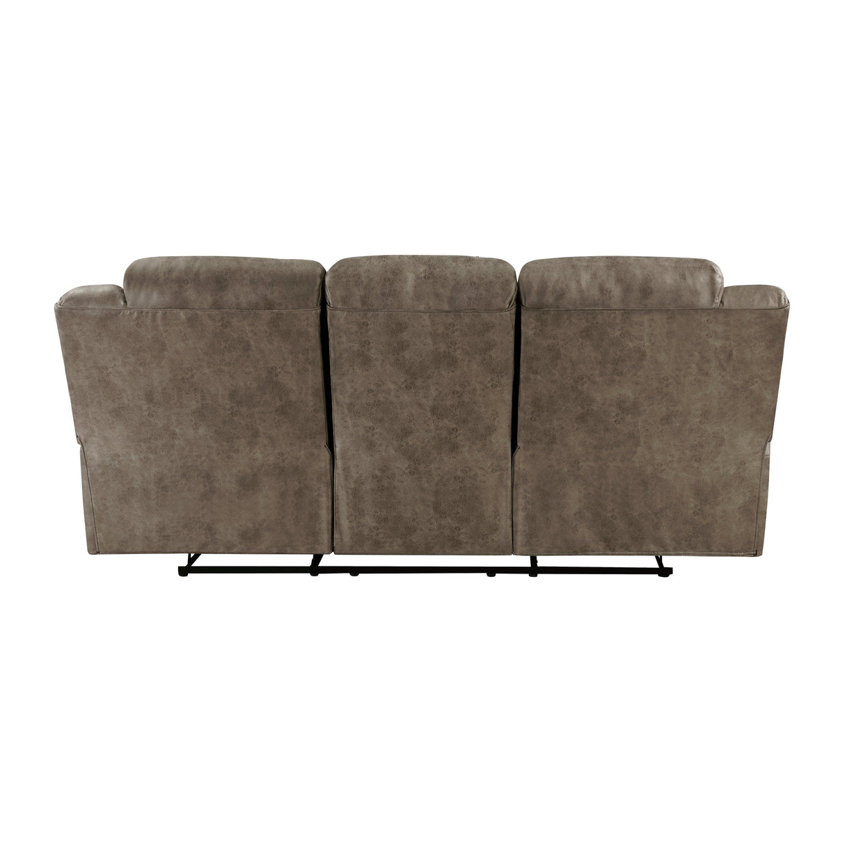 Hazen Brown Microfiber Double Reclining Sofa by Homelegance at Eve Furniture