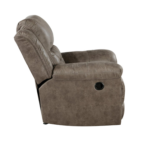 Hazen Brown Microfiber Rocker Reclining Chair by Homelegance at Eve Furniture
