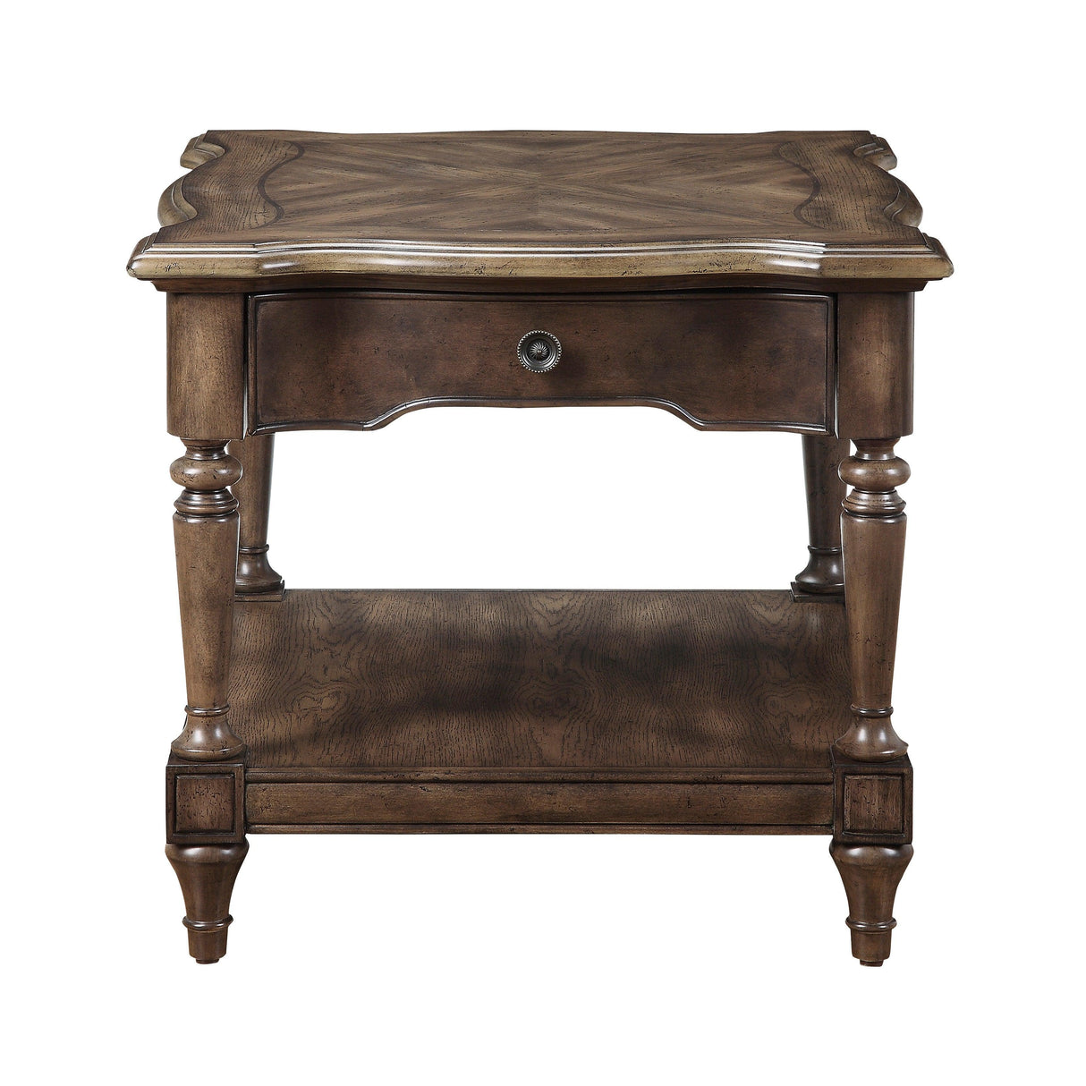 Heath Court Brown Oak End Table by Homelegance at Eve Furniture