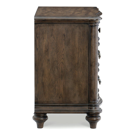 Heath Court Brown Oak Nightstand by Homelegance at Eve Furniture