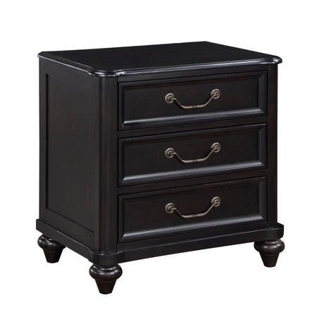 Herman Charcoal Brown Nightstand by Homelegance at Eve Furniture