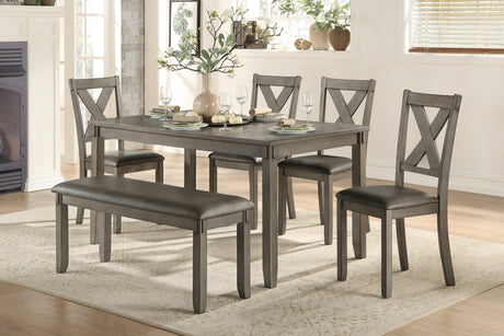 Holders Gray 6-Piece Dining Set by Homelegance at Eve Furniture