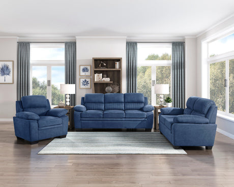 Holleman Blue Loveseat by Homelegance at Eve Furniture