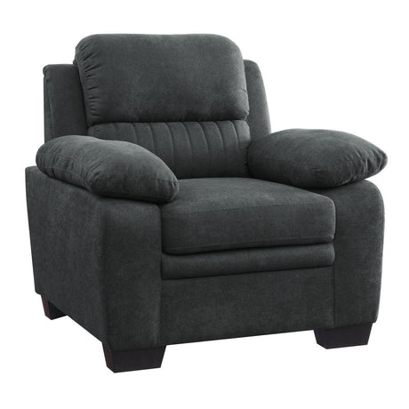 Holleman Dark Gray Living Room Chair by Homelegance at Eve Furniture