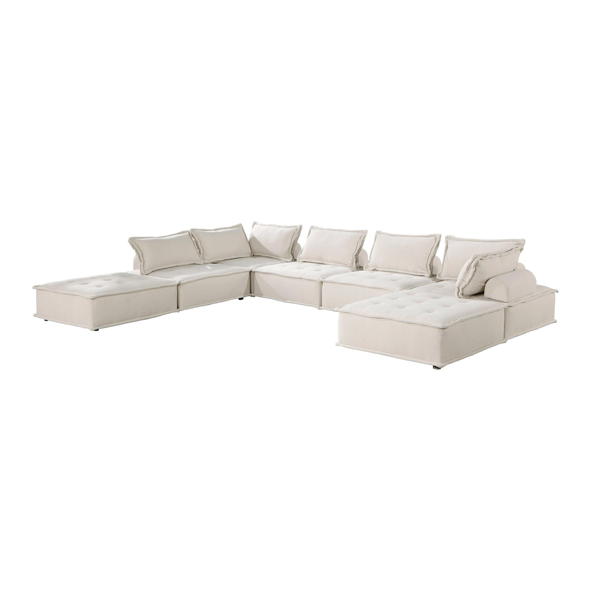 Inman Beige Boucle 7-Piece Modular Sectional by Homelegance at Eve Furniture
