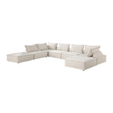 Inman Beige Boucle 7-Piece Modular Sectional by Homelegance at Eve Furniture