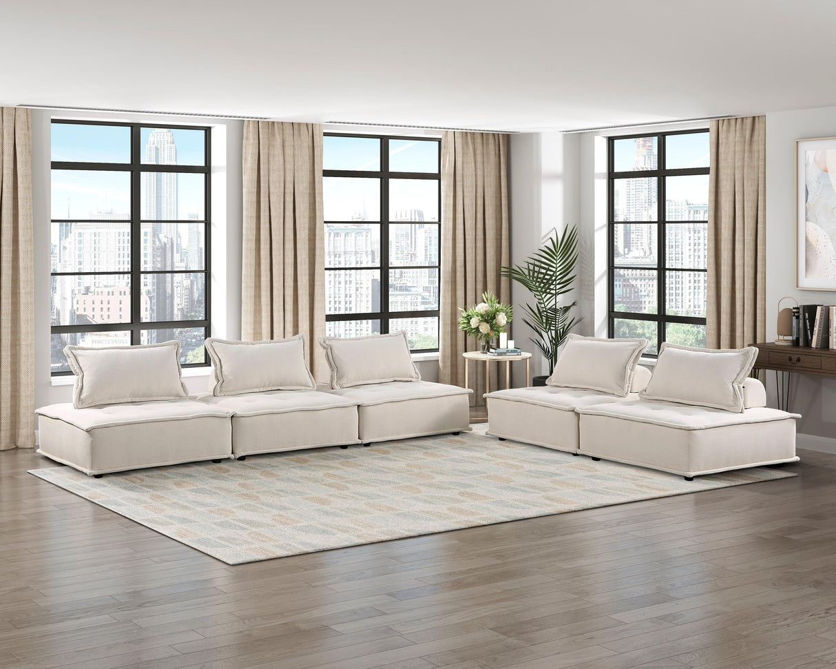 Inman Beige Boucle Modular Accent Chair by Homelegance at Eve Furniture