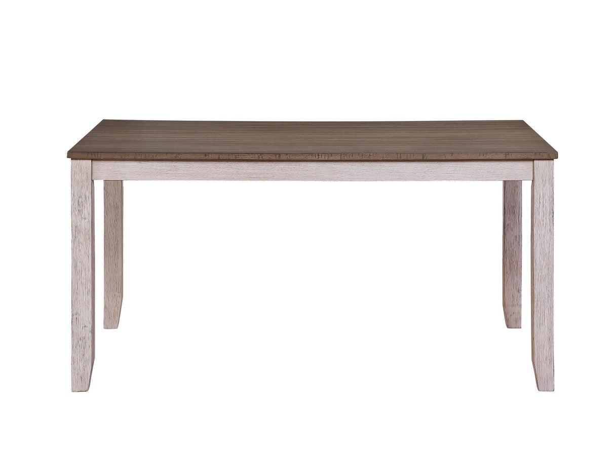 Ithaca Grayish White/Brown Dining Table by Homelegance at Eve Furniture