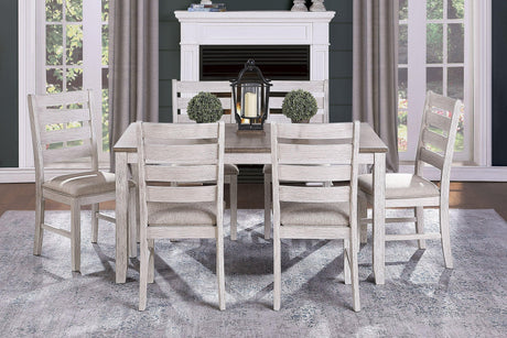 Ithaca Grayish White/Brown Side Chair, Set of 2 by Homelegance at Eve Furniture