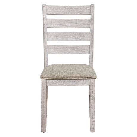 Ithaca Grayish White/Brown Side Chair, Set of 2 by Homelegance at Eve Furniture
