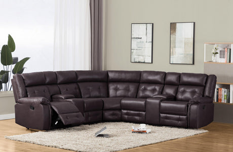 Jackson Brown Reclining Sectional by Homelegance at Eve Furniture