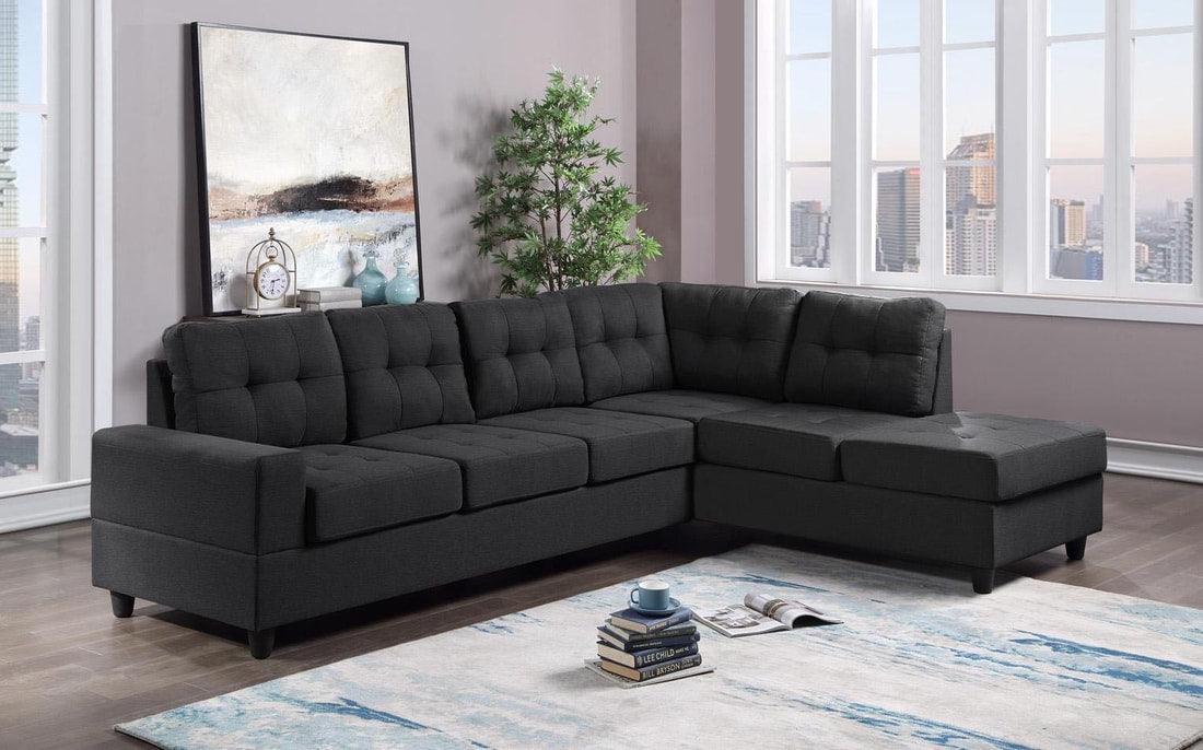 James Black Reversible Sectional by Happy Homes at Eve Furniture