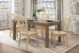 Janina Natural/Buttermilk Dining Set by Homelegance at Eve Furniture